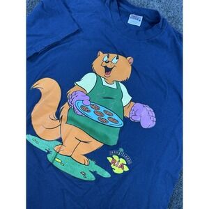 Vintage Paw Islands RIA T Shirt Mens XL Hanes Beefy-T Pizza Cartoon Tee